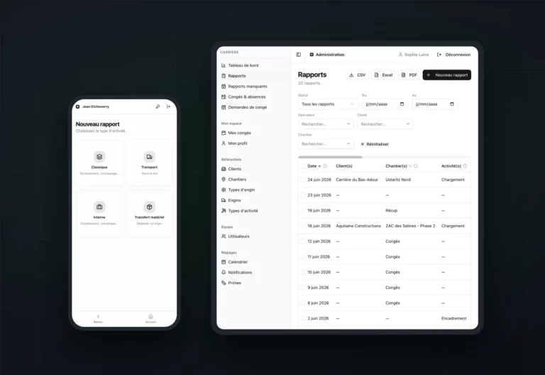 Application de bons d'activité sur smartphone et tablette
